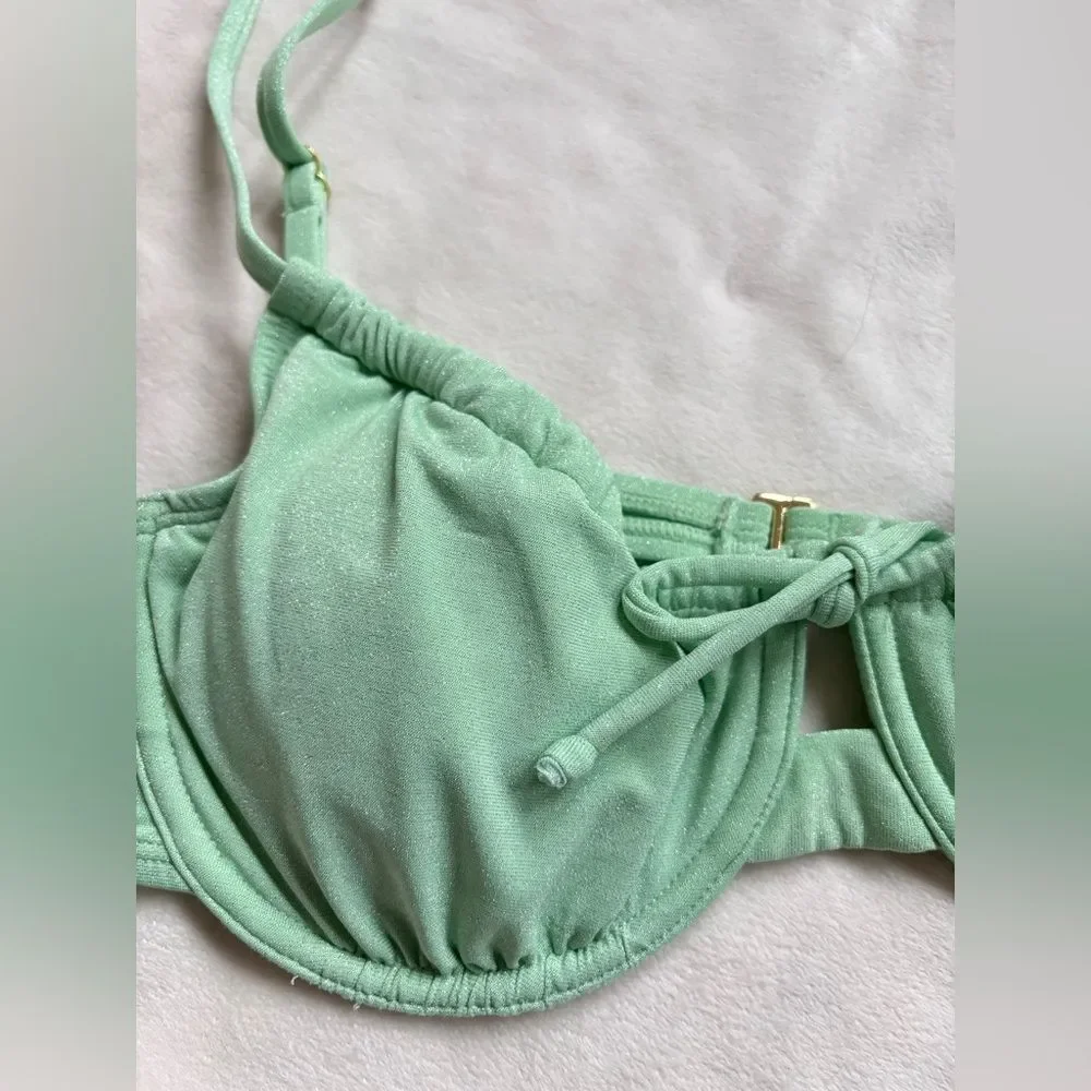 Wild Fable Light Green Underwire Swim Top